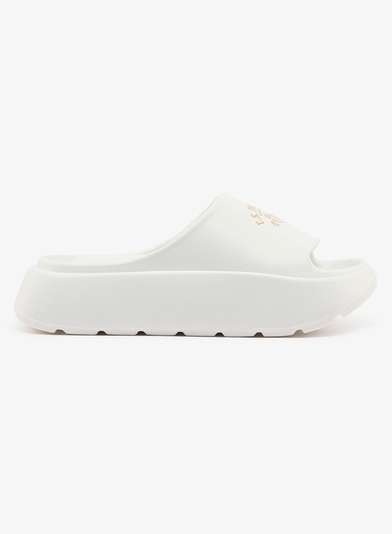 يو اس بولو اسن شباشب نسائية بيضاء أنيقة مثالية للإطلالات الكاجوال - Image 1